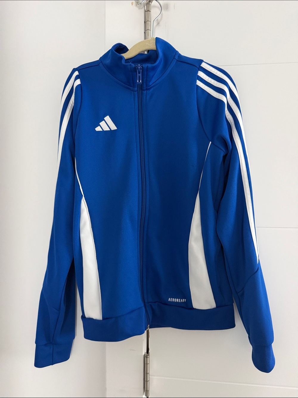 adidas Royal Blue Track Jacket with White Stripes